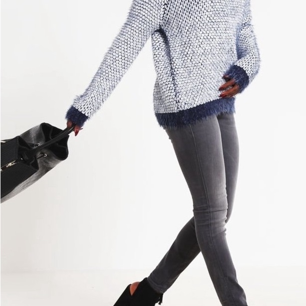 Molly Bracken Crewneck Sweater with Back Keyhole Detail